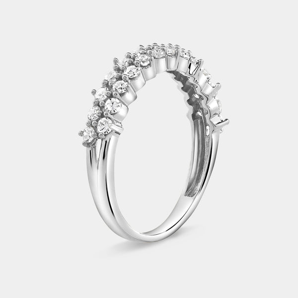 1/2 Carat Lab-Grown Diamond Zigzag Anniversary Band — GILDED New York