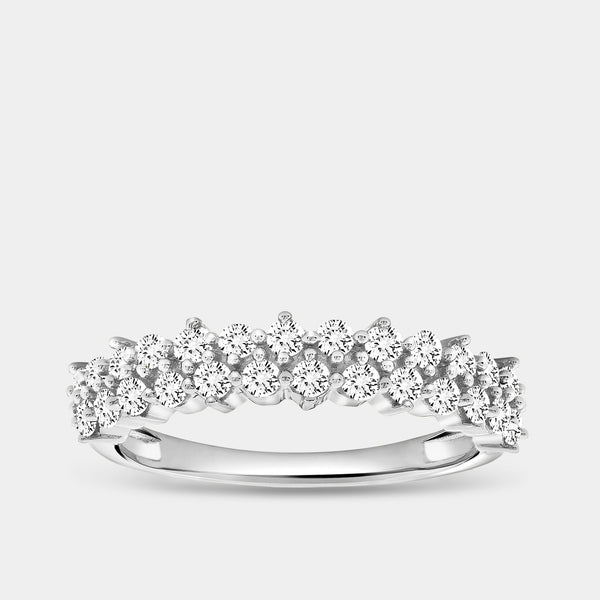 1/2 Carat Lab-Grown Diamond Zigzag Anniversary Band — GILDED New York
