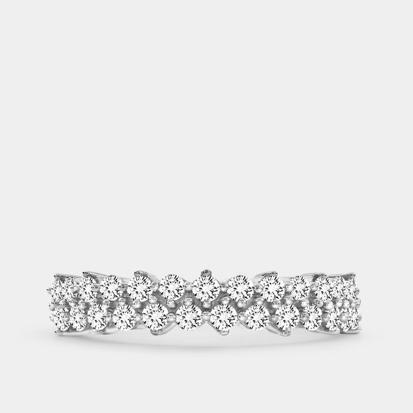 1/2 Carat Lab-Grown Diamond Zigzag Anniversary Band — GILDED New York