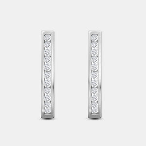 Gilded 1 Carat Lab-Grown Diamond Channel-Set Oval Hoops