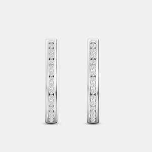 Gilded 1/2 Carat Lab-Grown Diamond Channel-Set Oval Hoops