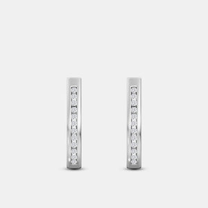 Gilded 1/4 Carat Lab-Grown Diamond Channel-Set Oval Hoops