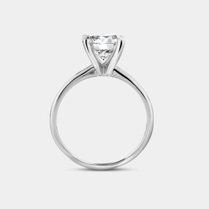 Gilded 2 Carat Lab-Grown Diamond Round-Shaped Classic Solitaire Ring