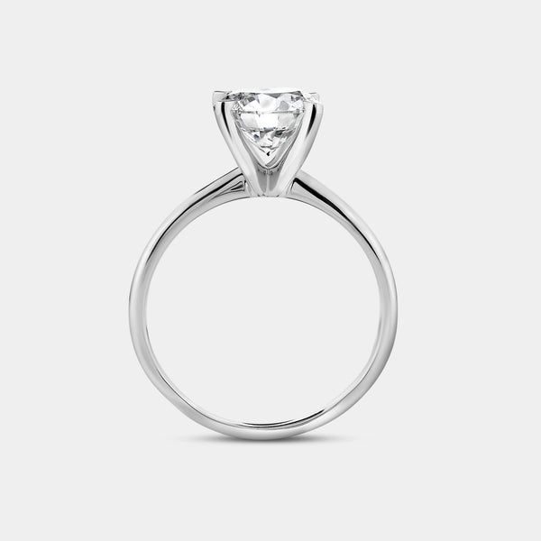 2 Carat Lab-Grown Diamond Round-Shaped Classic Solitaire Ring — GILDED New York