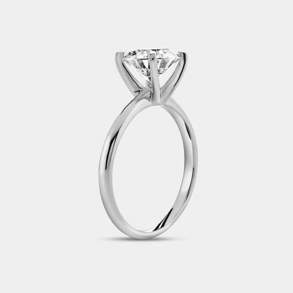 2 Carat Lab-Grown Diamond Round-Shaped Classic Solitaire Ring — GILDED New York