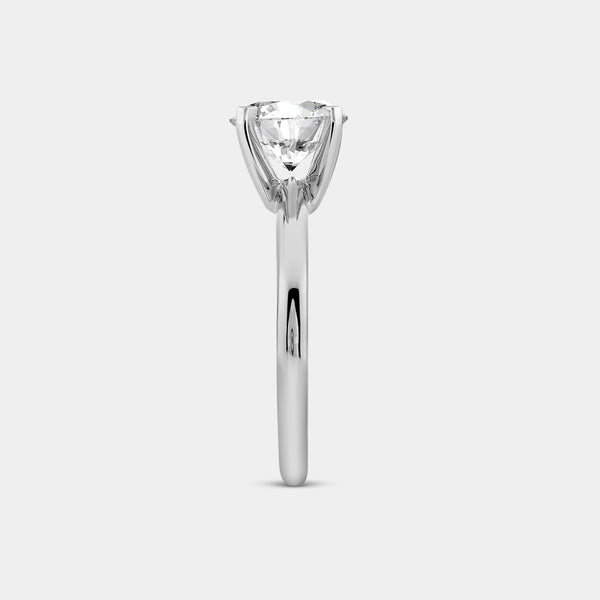 2 Carat Lab-Grown Diamond Round-Shaped Classic Solitaire Ring — GILDED New York