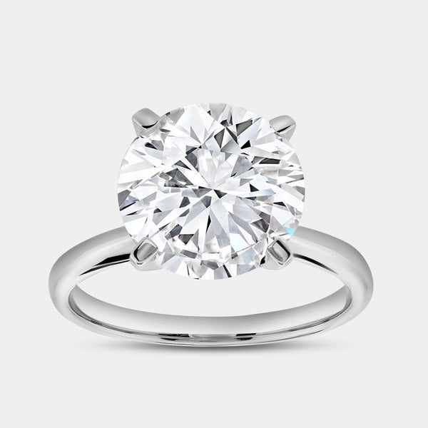 5 Carat Lab-Grown Diamond Round-Shaped Classic Solitaire Ring — GILDED New York