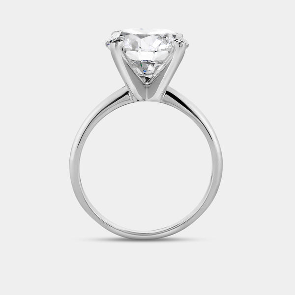 5 Carat Lab-Grown Diamond Round-Shaped Classic Solitaire Ring — GILDED New York