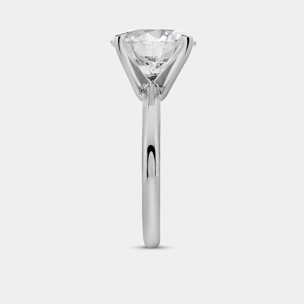 5 Carat Lab-Grown Diamond Round-Shaped Classic Solitaire Ring — GILDED New York