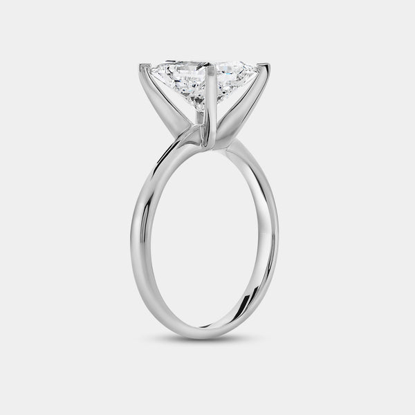 Gilded 3 Carat Lab-Grown Diamond Princess-Cut Classic Solitaire Ring