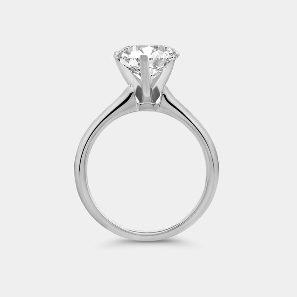 Gilded 2 Carat Lab-Grown Diamond Pear-Shaped Classic Solitaire Ring