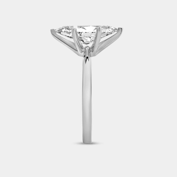 Gilded 2 Carat Lab-Grown Diamond Marquise-Shaped Classic Solitaire Ring