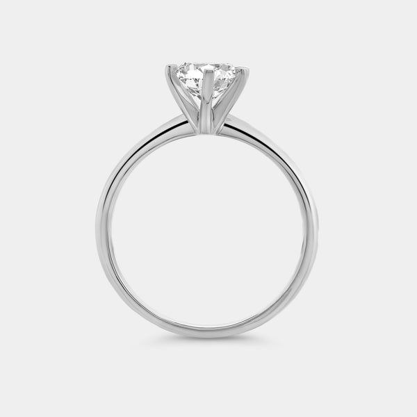 Gilded 2 Carat Lab-Grown Diamond Marquise-Shaped Classic Solitaire Ring