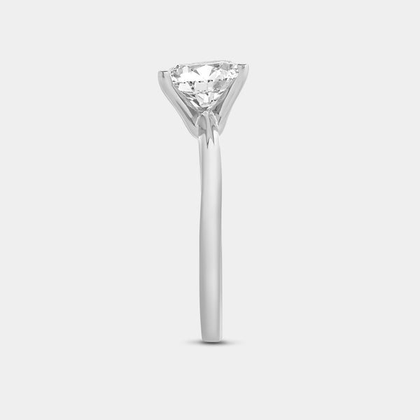 Gilded 2 Carat Lab-Grown Diamond Princess-Cut Classic Solitaire Ring