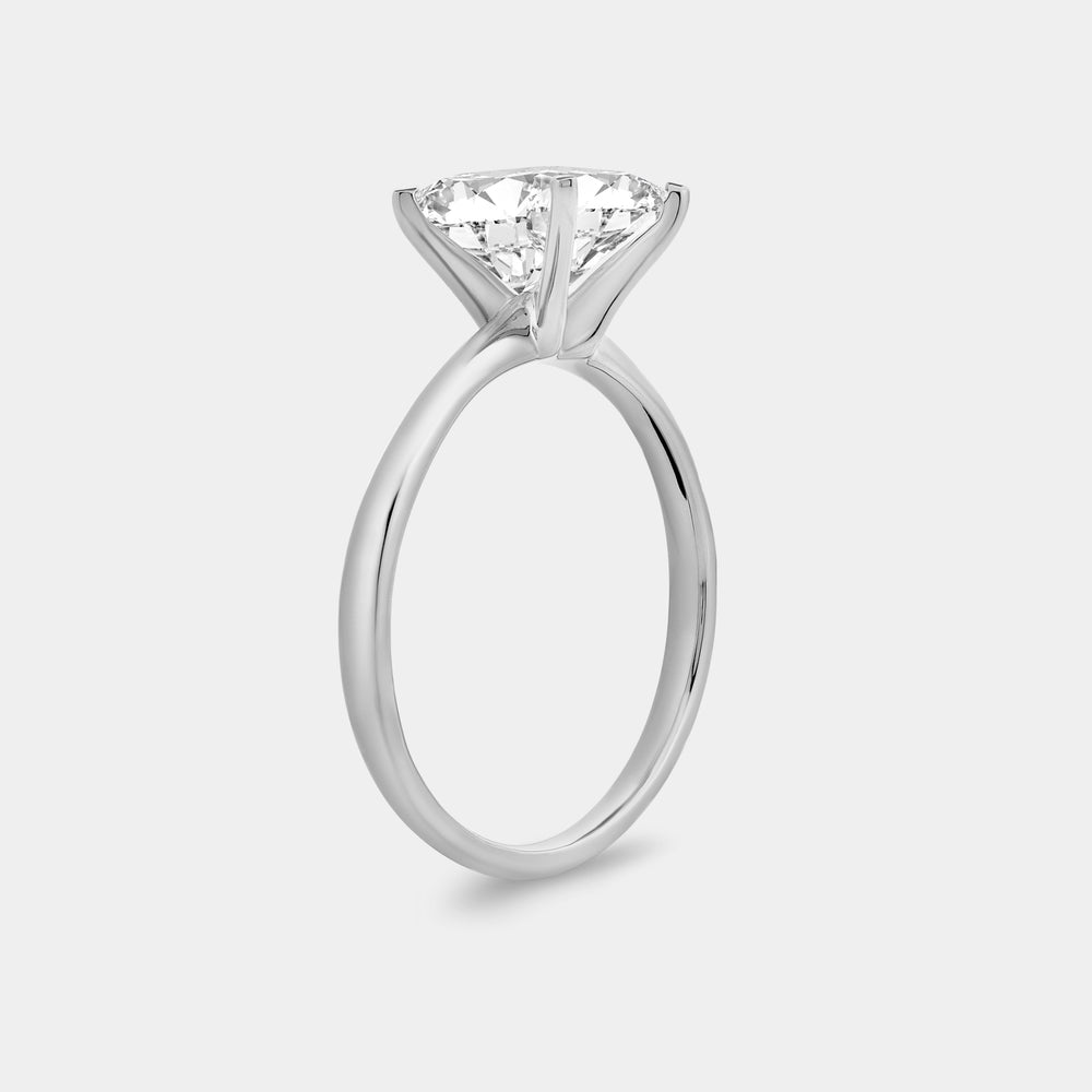 Gilded 2 Carat Lab-Grown Diamond Princess-Cut Classic Solitaire Ring