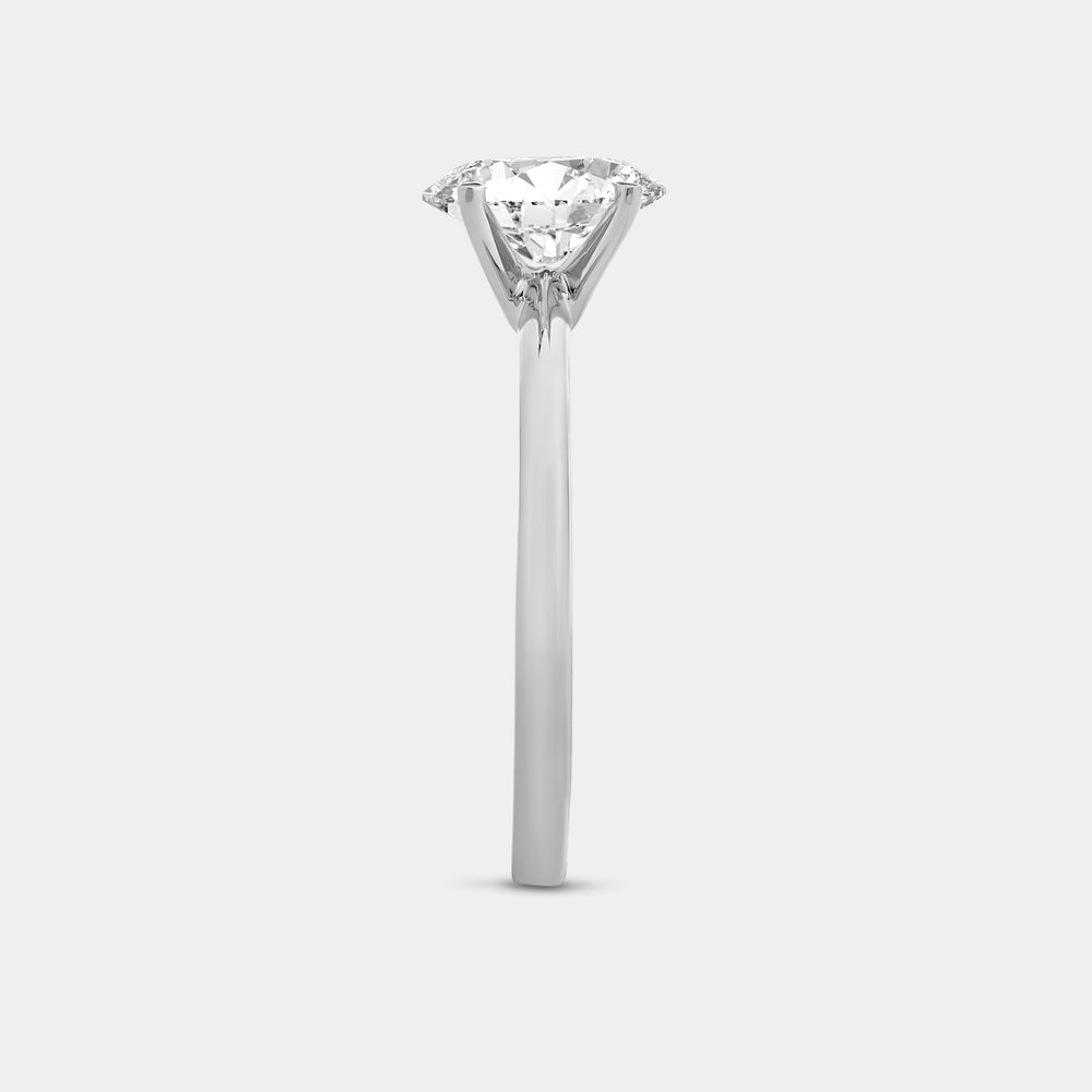 Gilded 1 Carat Lab-Grown Diamond Oval-Shaped Classic Solitaire Ring