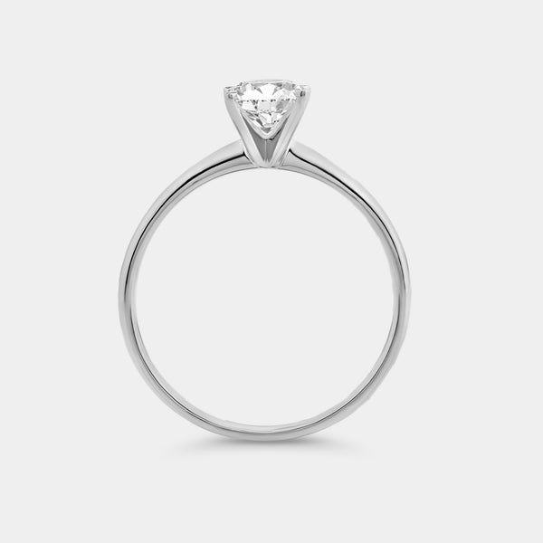 Gilded 1 Carat Lab-Grown Diamond Oval-Shaped Classic Solitaire Ring