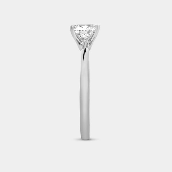 Gilded 1 Carat Lab-Grown Diamond Princess-Cut Classic Solitaire Ring