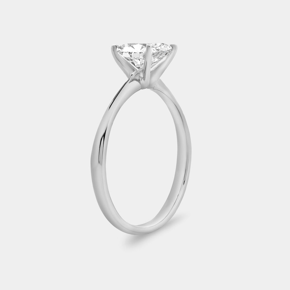 Gilded 1 Carat Lab-Grown Diamond Princess-Cut Classic Solitaire Ring