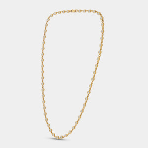 Gilded 2 and 7/8 Carat Lab-Grown Diamond Bezel-Set Necklace
