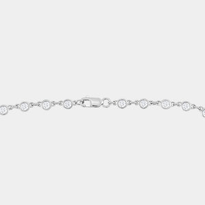 Gilded 2 and 7/8 Carat Lab-Grown Diamond Bezel-Set Necklace