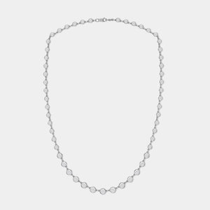 Gilded 8 and 1/2 Carat Lab-Grown Diamond Bezel-Set Necklace