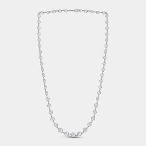 Gilded 8 and 1/2 Carat Lab-Grown Diamond Bezel-Set Necklace