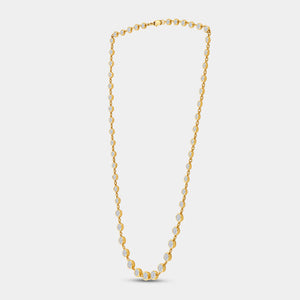 Gilded 8 and 1/2 Carat Lab-Grown Diamond Bezel-Set Necklace