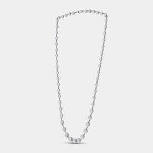 Gilded 8 and 1/2 Carat Lab-Grown Diamond Bezel-Set Necklace