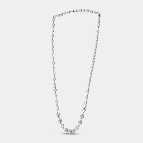 Gilded 8 and 1/2 Carat Lab-Grown Diamond Bezel-Set Necklace