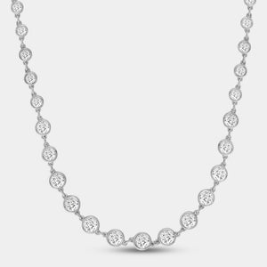 Gilded 8 and 1/2 Carat Lab-Grown Diamond Bezel-Set Necklace