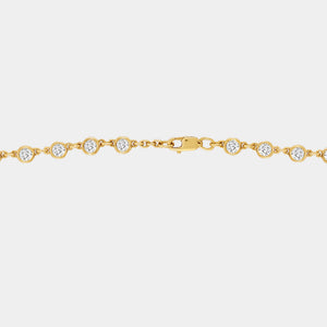 Gilded 8 and 1/2 Carat Lab-Grown Diamond Bezel-Set Necklace
