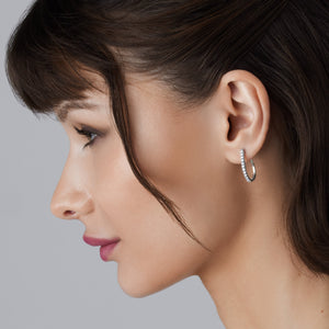 Gilded 1/2 Carat Lab-Grown Diamond Prong-Set Oval Hoops