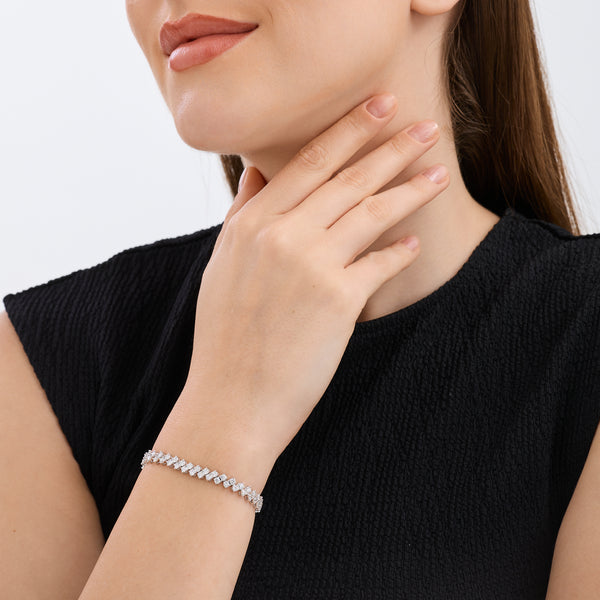 5 Carat Lab-Grown Diamond Zigzag Fashion Bracelet — GILDED New York
