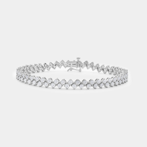 5 Carat Lab-Grown Diamond Zigzag Fashion Bracelet — GILDED New York