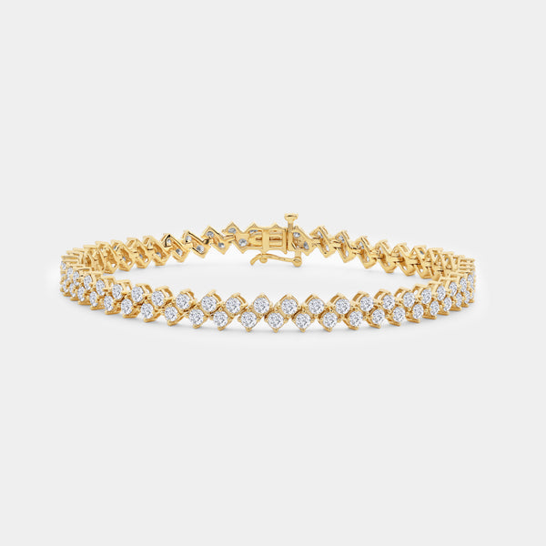 5 Carat Lab-Grown Diamond Zigzag Fashion Bracelet — GILDED New York