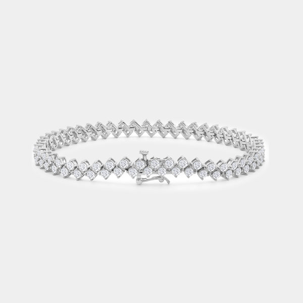 5 Carat Lab-Grown Diamond Zigzag Fashion Bracelet — GILDED New York