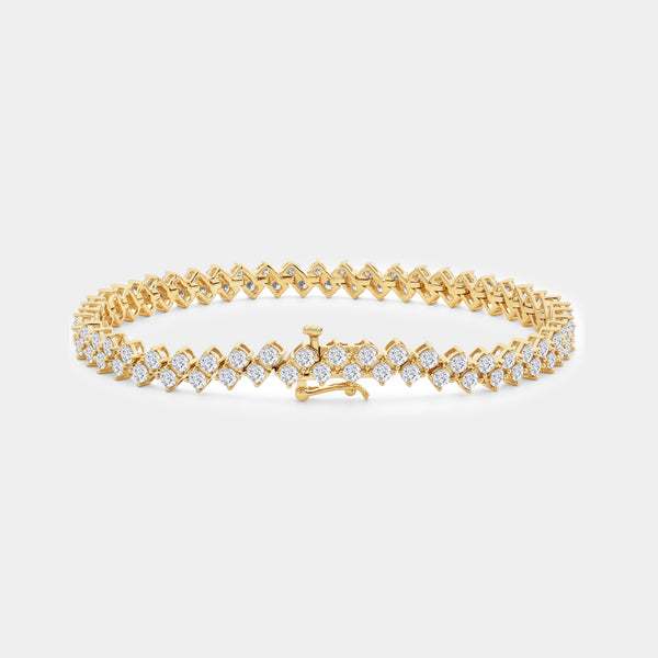 5 Carat Lab-Grown Diamond Zigzag Fashion Bracelet — GILDED New York
