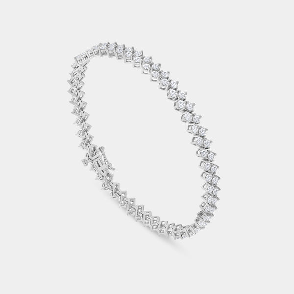 5 Carat Lab-Grown Diamond Zigzag Fashion Bracelet — GILDED New York