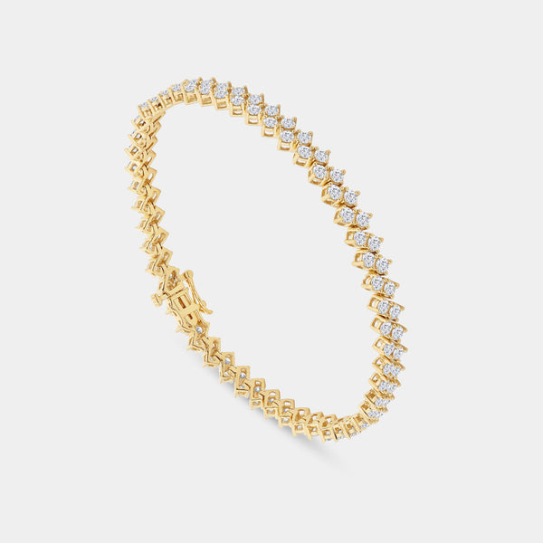5 Carat Lab-Grown Diamond Zigzag Fashion Bracelet — GILDED New York