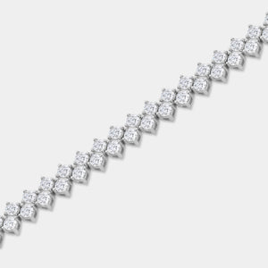 Gilded 5 Carat Lab-Grown Diamond Zigzag Fashion Bracelet