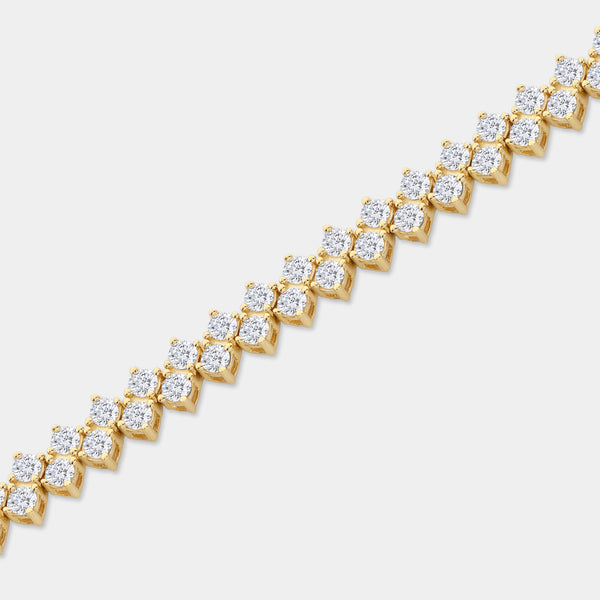 5 Carat Lab-Grown Diamond Zigzag Fashion Bracelet — GILDED New York