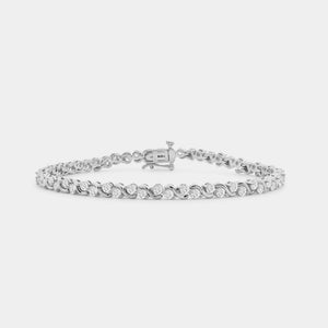 Gilded 3 Carat Lab-Grown Diamond Swirl Fashion Bracelet