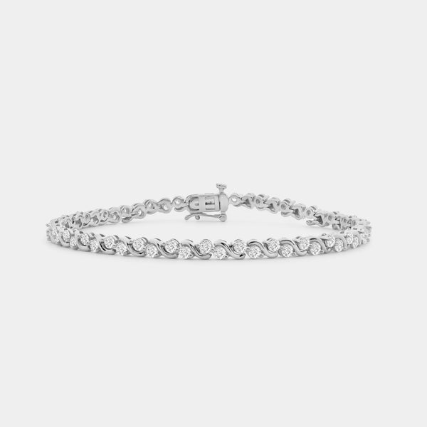 3 Carat Lab-Grown Diamond Swirl Fashion Bracelet — GILDED New York