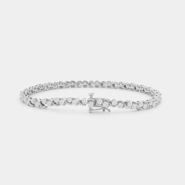 3 Carat Lab-Grown Diamond Swirl Fashion Bracelet — GILDED New York