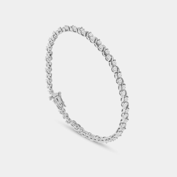 3 Carat Lab-Grown Diamond Swirl Fashion Bracelet — GILDED New York