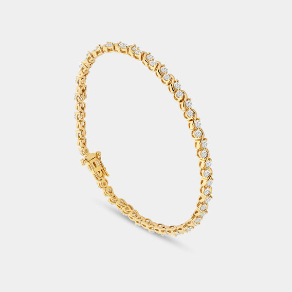 3 Carat Lab-Grown Diamond Swirl Fashion Bracelet — GILDED New York