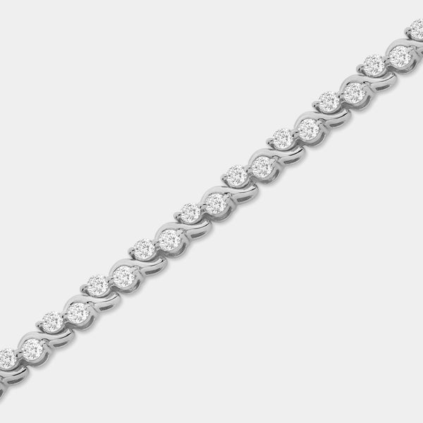 3 Carat Lab-Grown Diamond Swirl Fashion Bracelet — GILDED New York