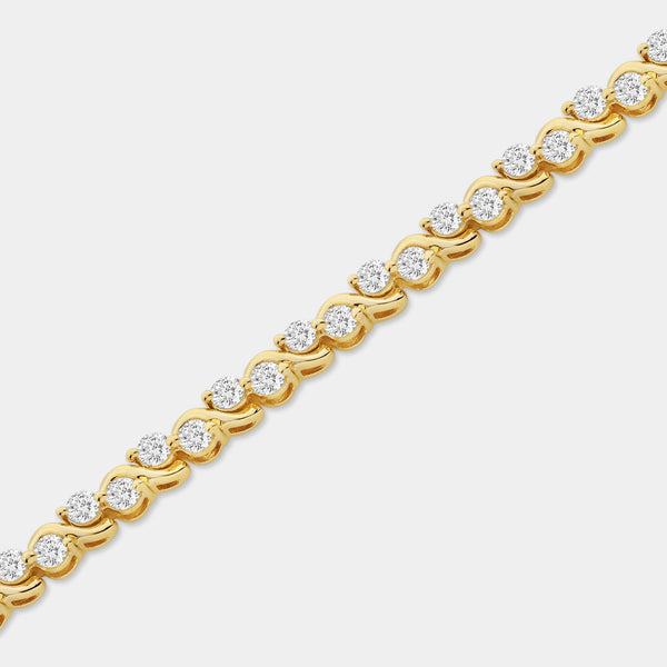 3 Carat Lab-Grown Diamond Swirl Fashion Bracelet — GILDED New York