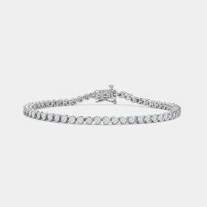 Gilded 3 Carat Lab-Grown Diamond Fashion Bracelet in a Crescent-Moon Setting